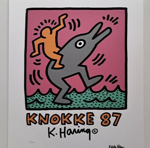 "Knokke 87" Lithograph Signed by Keith Haring
