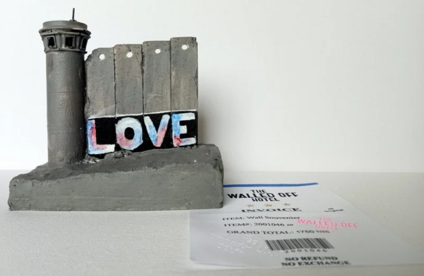 Banksy "Love" Wall Section Sculpture - Walled Off Hotel