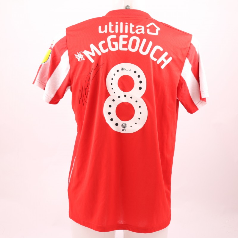 McGeouch's Sunderland AFC Worn and Signed Poppy Shirt
