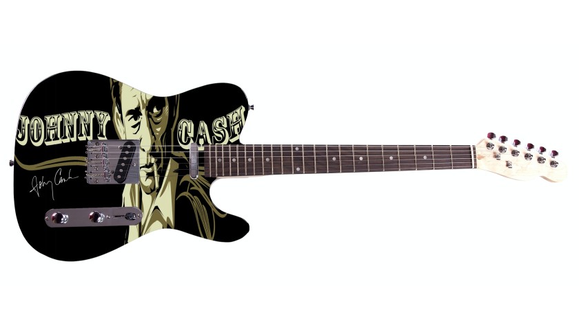 Johnny Cash Custom Graphics Guitar