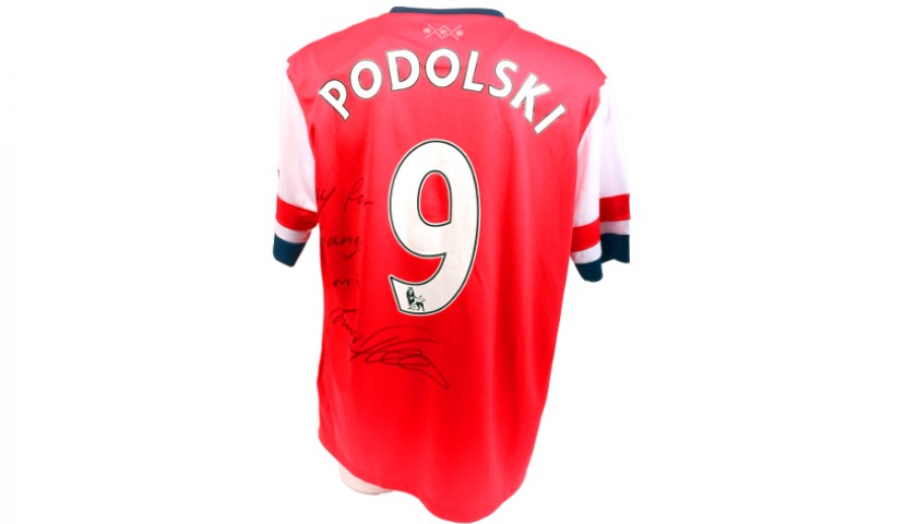 Podolski Signed, Official 2012/2013 Arsenal Shirt