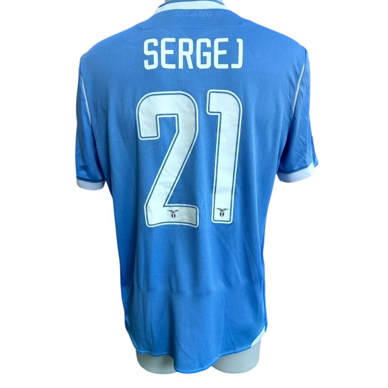 Milinkovic-Savic's Match Worn unwashed Shirt Lazio vs Roma 2019