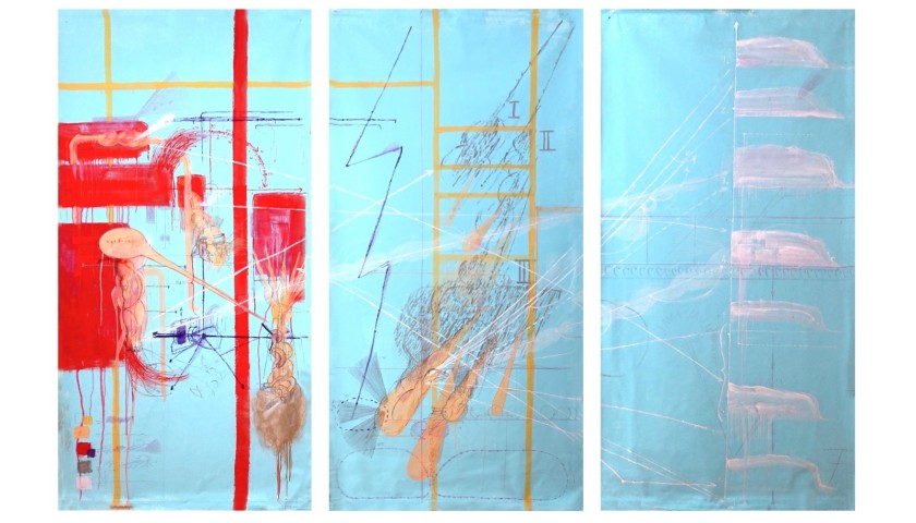 "Sink, Sank, Sunk" Triptych by Giampaolo Parrilla