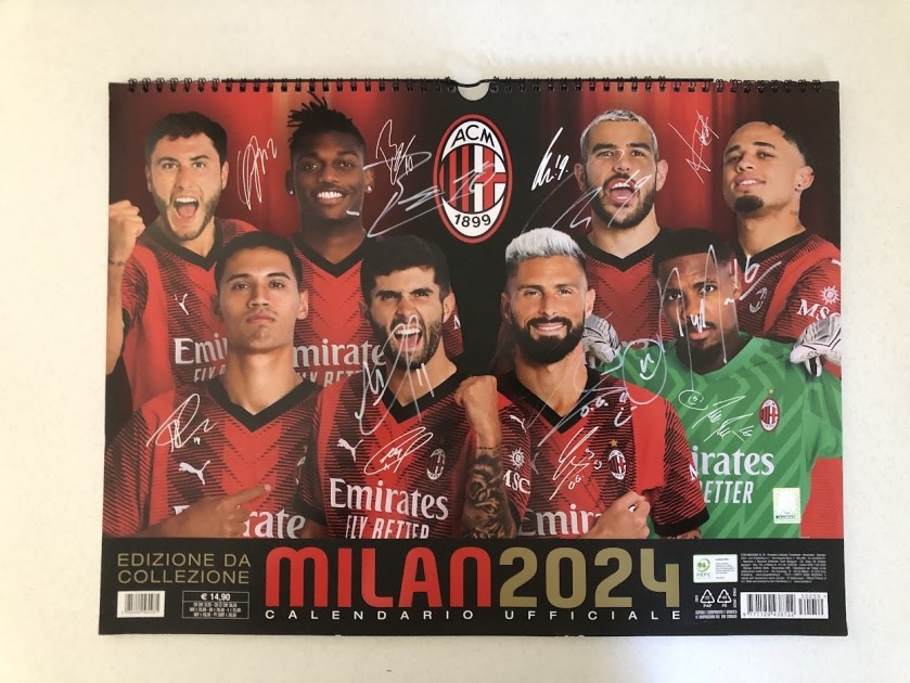 Official AC Milan Calendar, 2024 Signed by the Players CharityStars