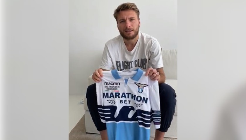Immobile's Lazio Signed Shirt, TIM Cup Final 2019