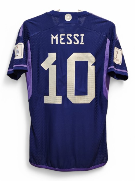 La maglia ufficiale da trasferta di Lionel Messi per i Mondiali di calcio del 2022