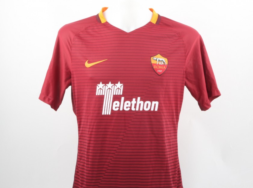 Perotti Match Worn Shirt, Juventus-Roma 17/12/16 - Special Telethon Sponsor