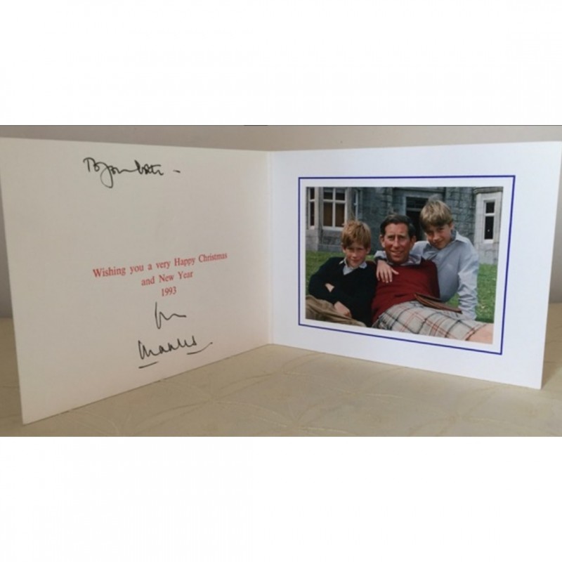 Christmas Card Signed by King Charles III