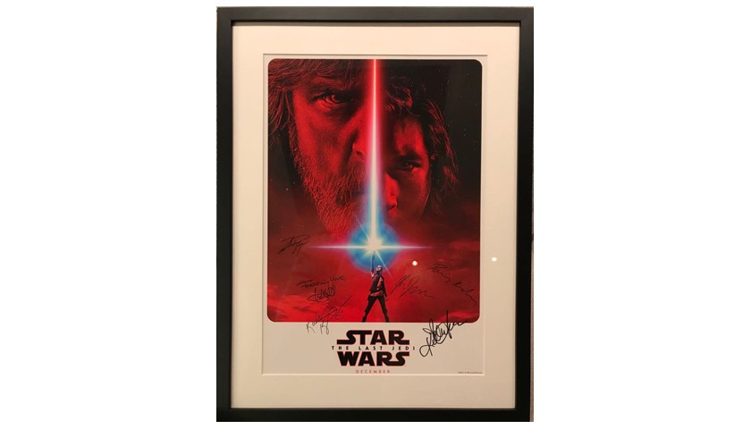 Original and Unique Signed "Star Wars: The Last Jedi" Poster