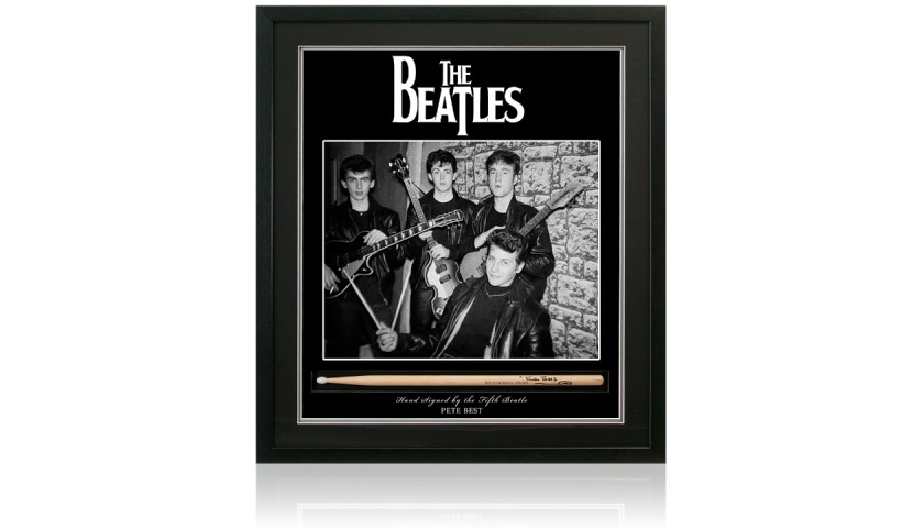 The Fifth Beatle Pete Best, Signed Drum Stick Presentation 