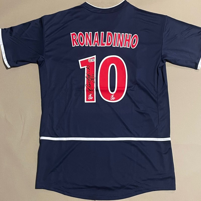 Ronaldinho's PSG 2002/03 Signed Replica Shirt