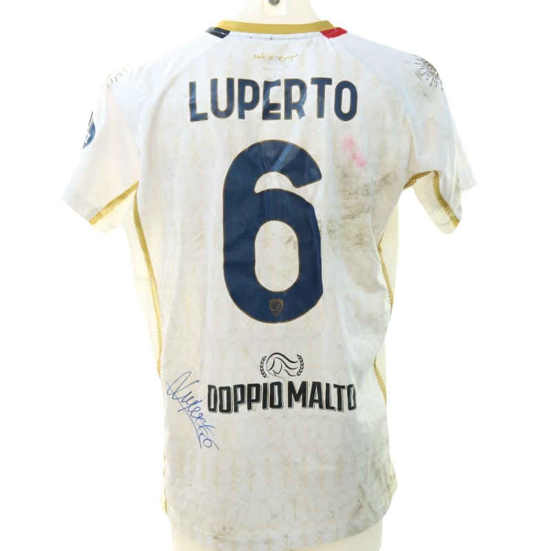 Luperto's Signed Unwashed Shirt, Genoa vs Cagliari 2024