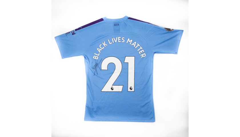 Cityzens Giving for Recovery Match Issued Shirt Signed by David Silva