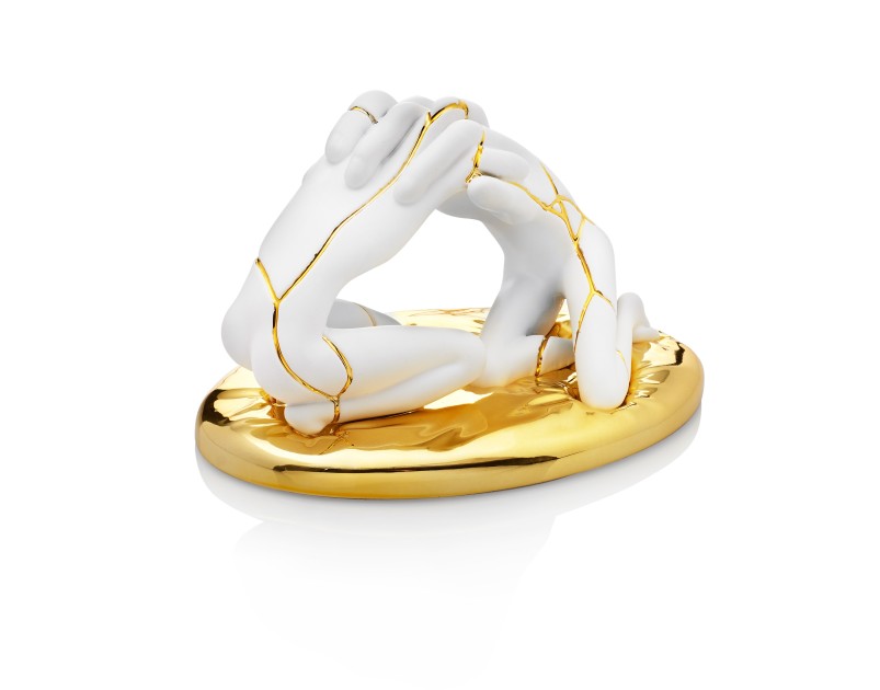 "Abbraccio Kintsugi" Sculpture - Ottaviani