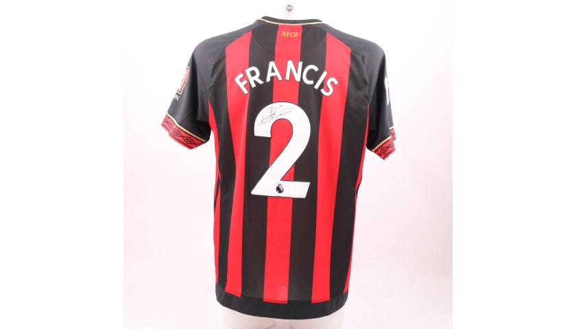 Francis' AFC Bournemouth Worn and Signed Poppy Shirt