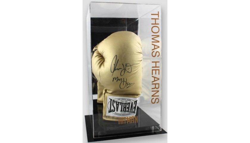 Thomas ‘Hitman’ Hearns Signed Gold Everlast Boxing Glove