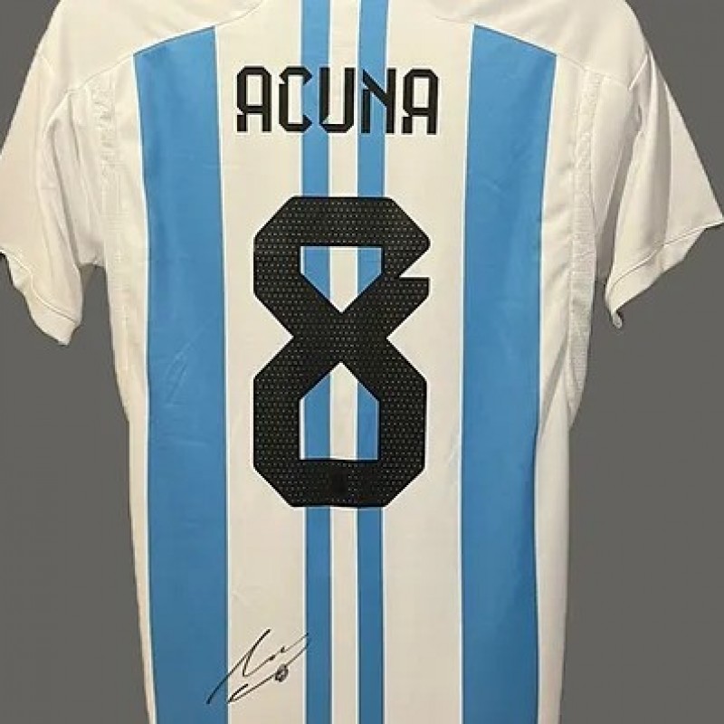 Marcos Acuna's Argentina 2022 World Cup Signed Shirt 