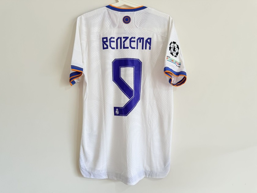 Karim Benzema's Real Madrid 2021/22 Champions League Final Match-Issued Shirt