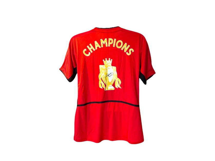 Replica maglia firmata di Ryan Giggs per la Champions 2002/04 del Manchester United