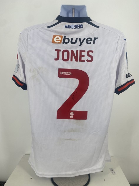 Gethin Jones' Bolton Wanderers Signed Match Worn Shirt, vs Fleetwood 