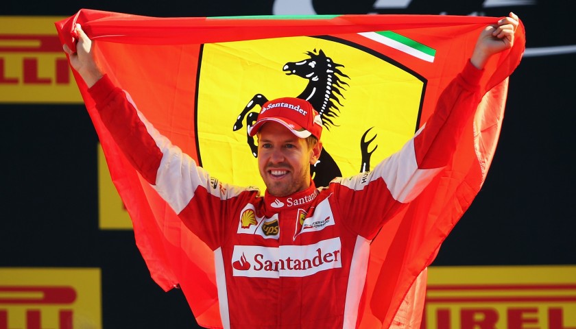 Vettel's Signed Ferrari Hat 