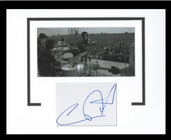 Carlos Santana Signed Display