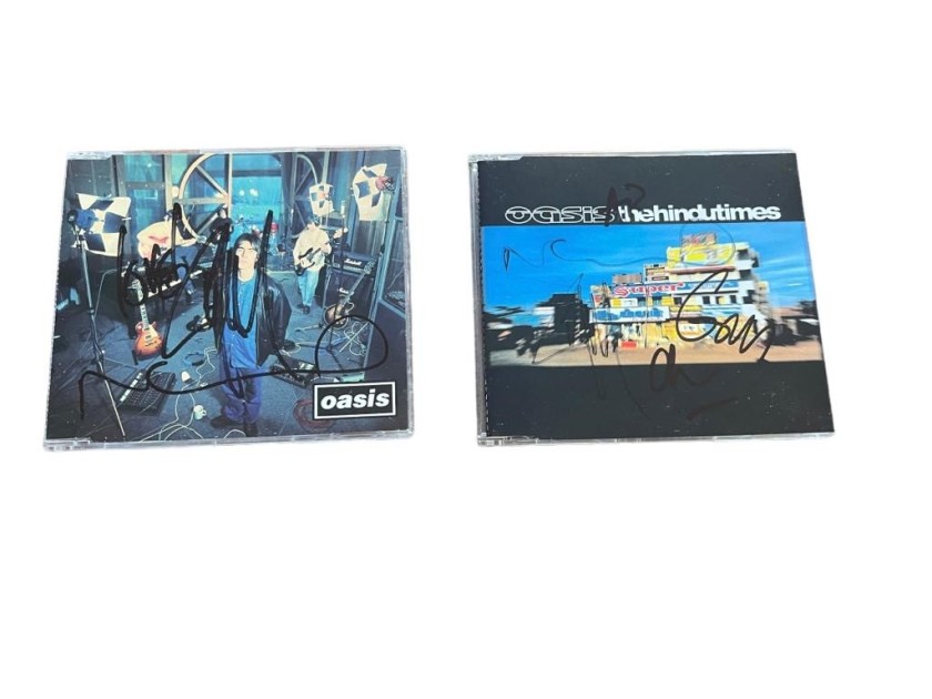 Oasis Signed Two CD Singles