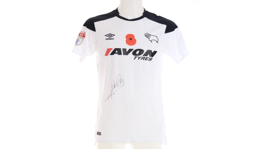 Weimann's Worn and Signed Derby County Poppy Shirt