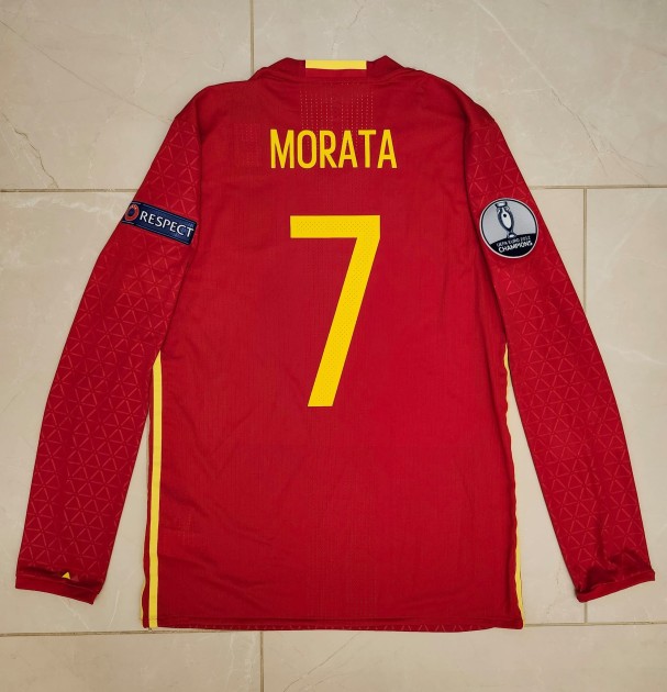 Alvaro Morata's Spain 2016/17 Match Issued Shirt