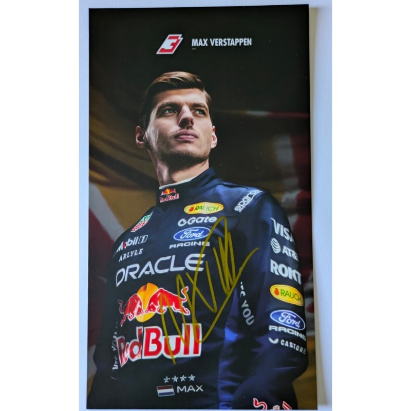 Max Verstappen's Red Bull Racing Signed Official Driver Card, 2026