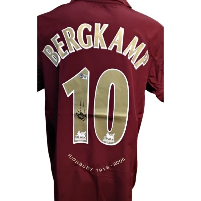 Maglia replica Bergkamp Arsenal, 2005/06 "Highbury Edition"- Autografata