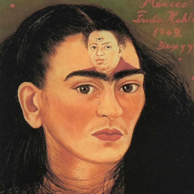 "Diego and I" Frida Kahlo Signed Offset Lithograph