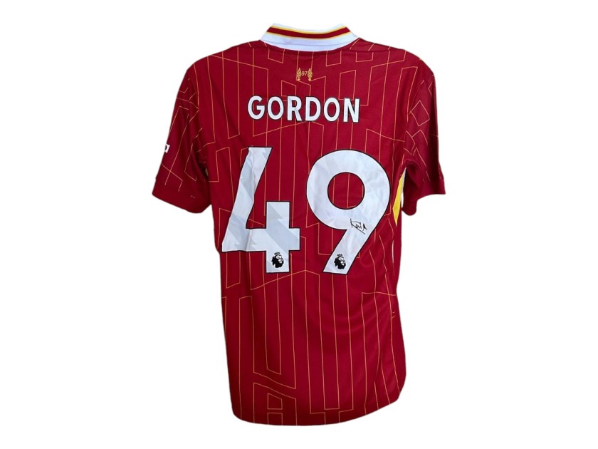 Kaide Gordon's Liverpool 2024/25 Signed Replica Shirt