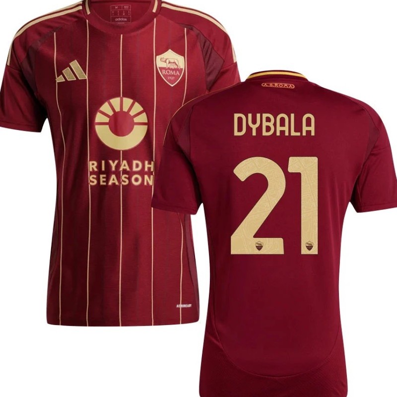 Dybala Roma Shirt - Signed with Personalized Dedication