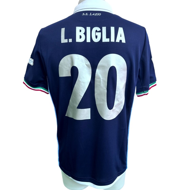 Biglia's Lazio Match-Issued Shirt, 2016/17