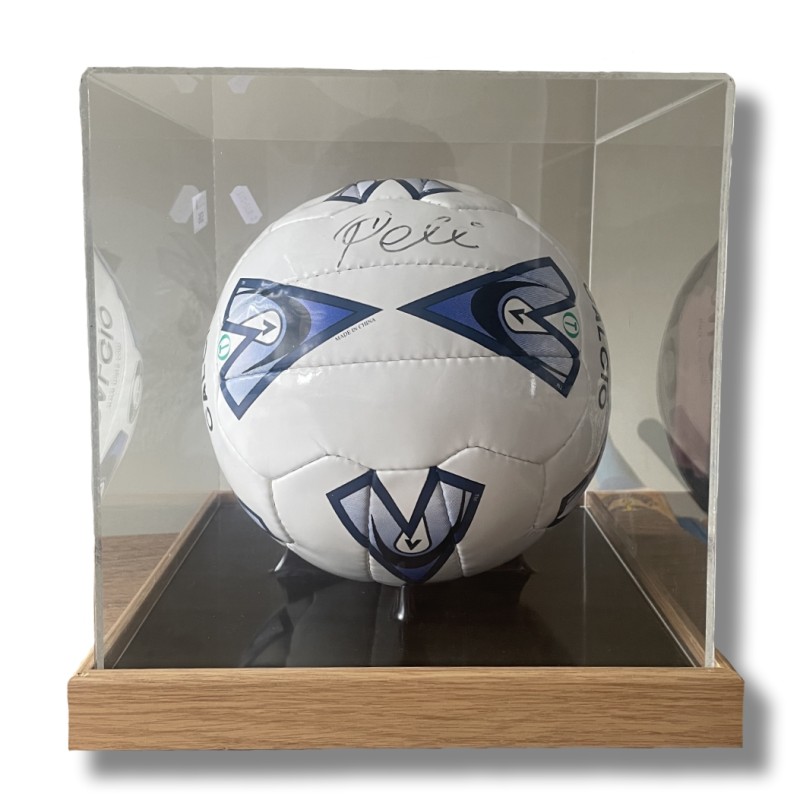 Pele Signed Football In Display Case