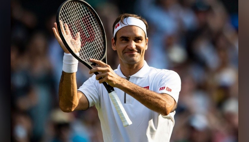Wilson Federer Pro Tennis Racquet Signed by Roger Federer