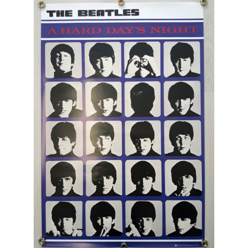 Beatles "A Hard Day's Night" Vertical Poster 1964 by United Artists