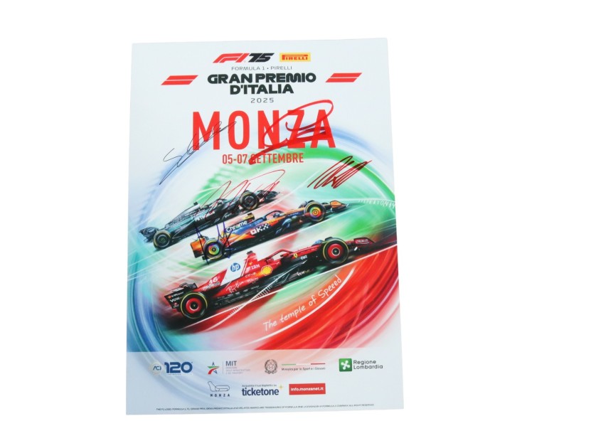Driver-Signed Official F1 Race Poster – 2025 Italian Grand Prix, Monza