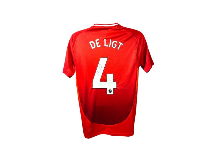 Replica della maglia del Manchester United 2024/25 firmata da Matthijs de Ligt