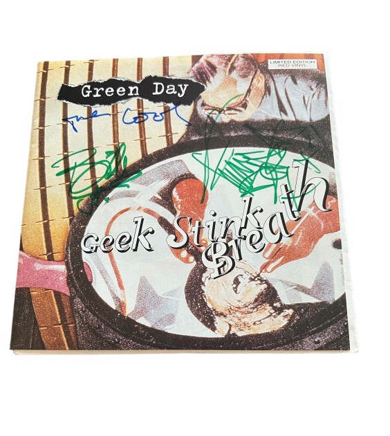 Green Day Signed 'Geek Stink Breath' Vinyl LP