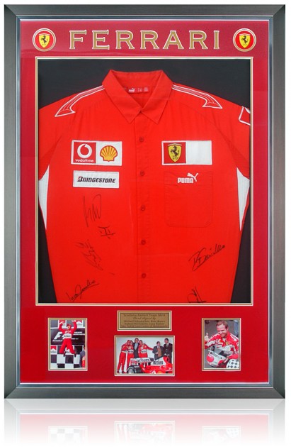 Ferrari Shirt Signed by Schumacher & Other Champions