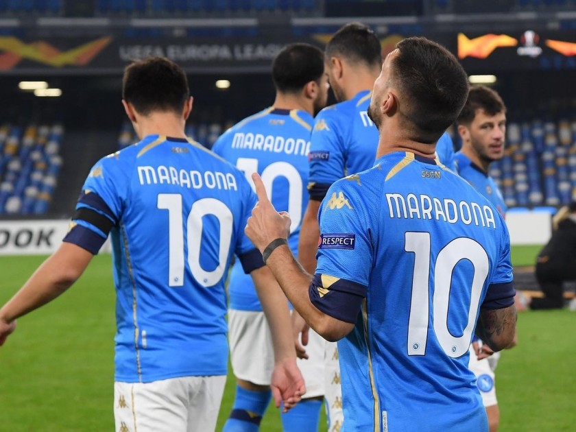 Maradona Official Napoli shirt, 2020/21 - Signed by the Squad