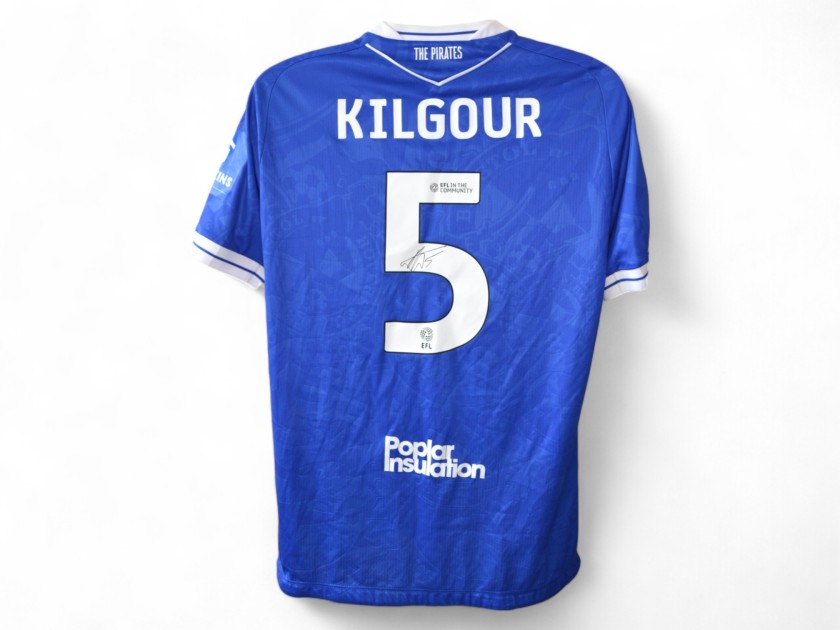Maglia firmata del Bristol Rovers di Kilgour, partita contro il Cambridge United