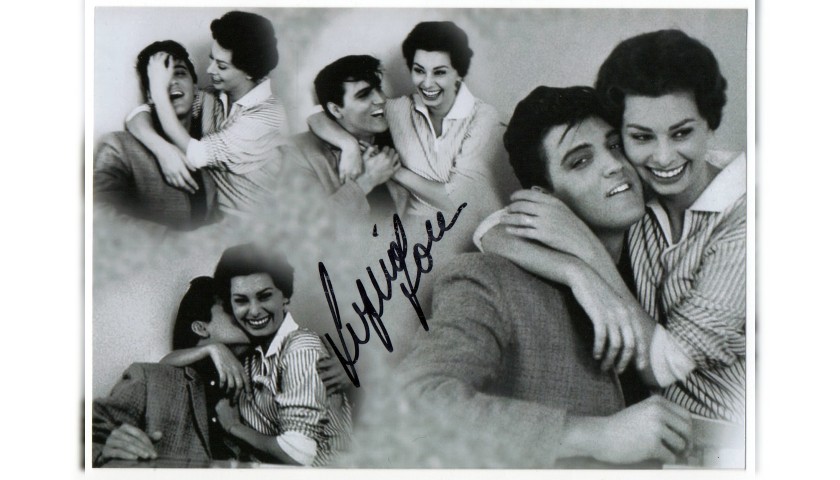 Sophia Loren with Elvis Signed Photograph