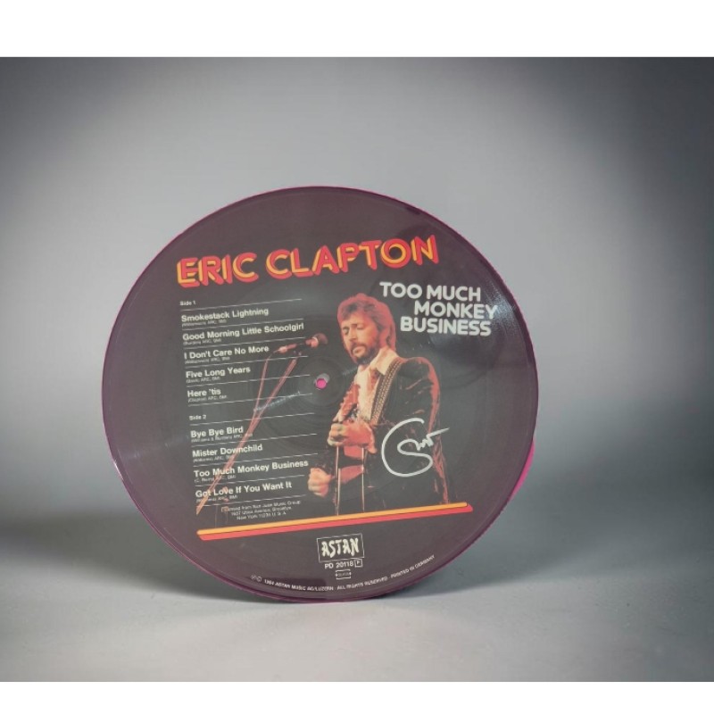 Eric Clapton Signed 12" Limited Edition Picture Vinyl LP