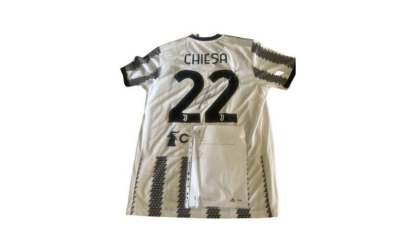 Maglia ufficiale Chiesa Juventus 2022/23 - autografata - CharityStars