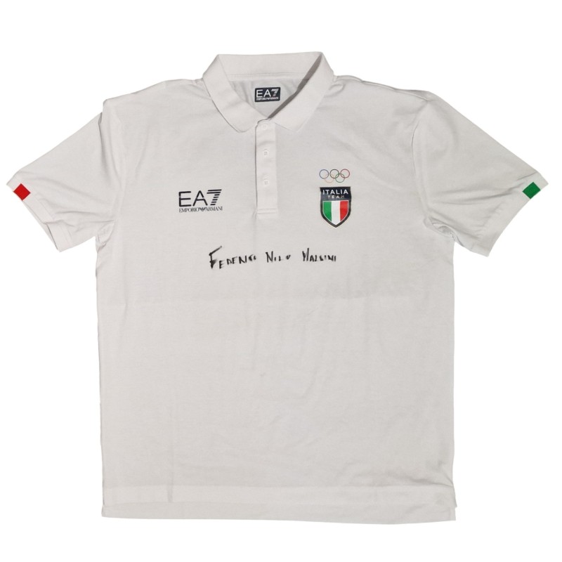 Armani T-Shirts worn by Federico Nilo Maldini - European Games 2023 