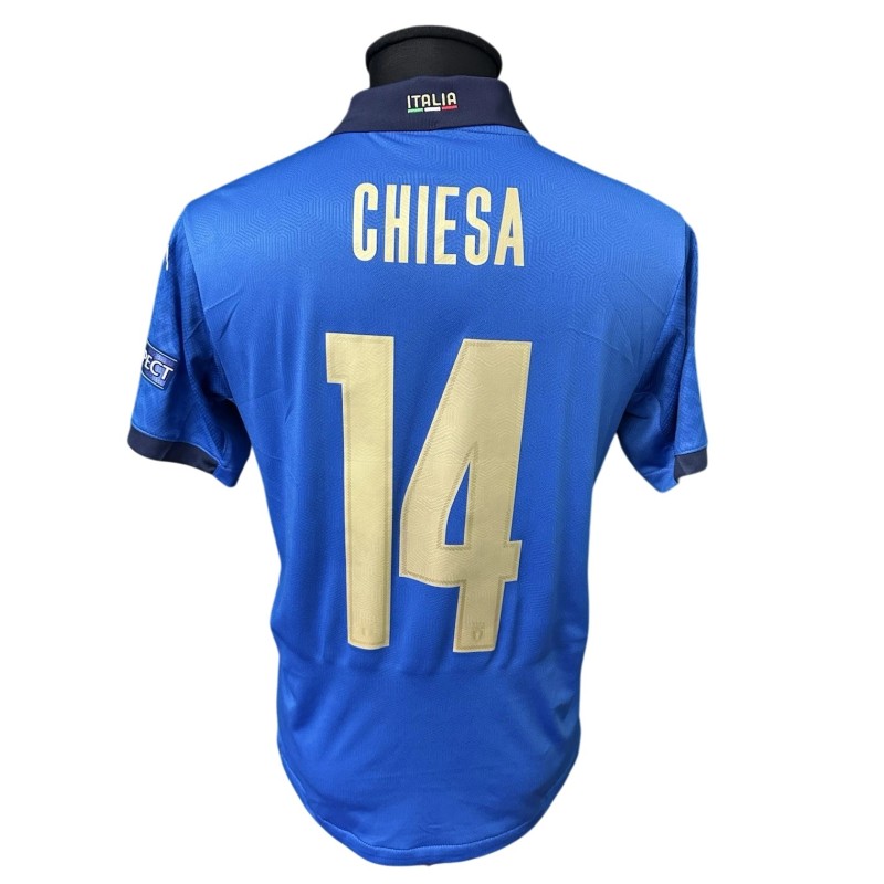 Chiesa's Match-Issued Shirt, Italy vs England EURO 2020 Final