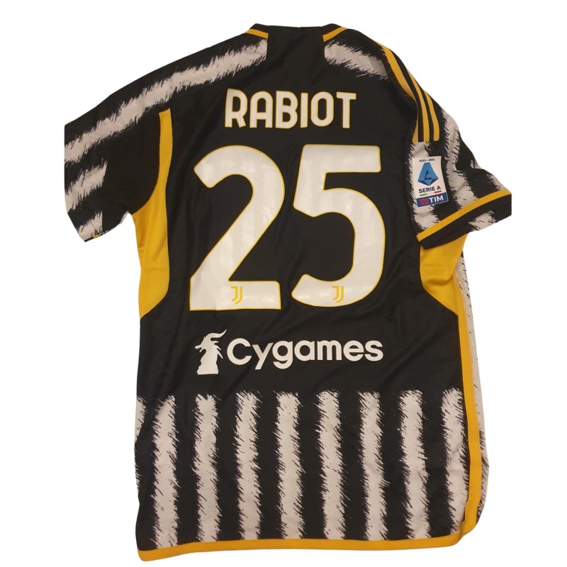 Maglia indossata Rabiot Juventus vs Sassuolo 2024